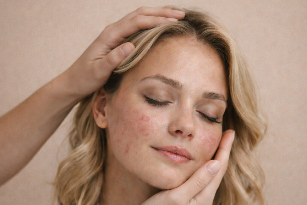 Gevoelige en reactieve huid door ontstekingsreacties behandeld bij Bar à Beauté Knokke